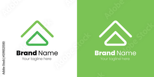 Modern Green and White Upward Arrow Logo Design vector. Business growth logo design vector