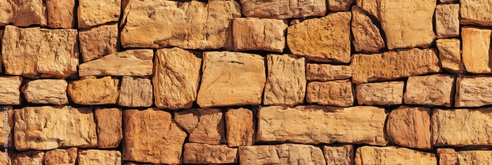 Fototapeta premium Seamless Light Brown Stone Wall Texture for Background and Design Use