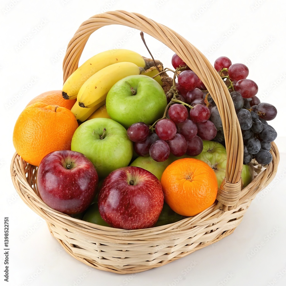 Vibrant Fruit Basket Display Vibrant Fruit Basket Display