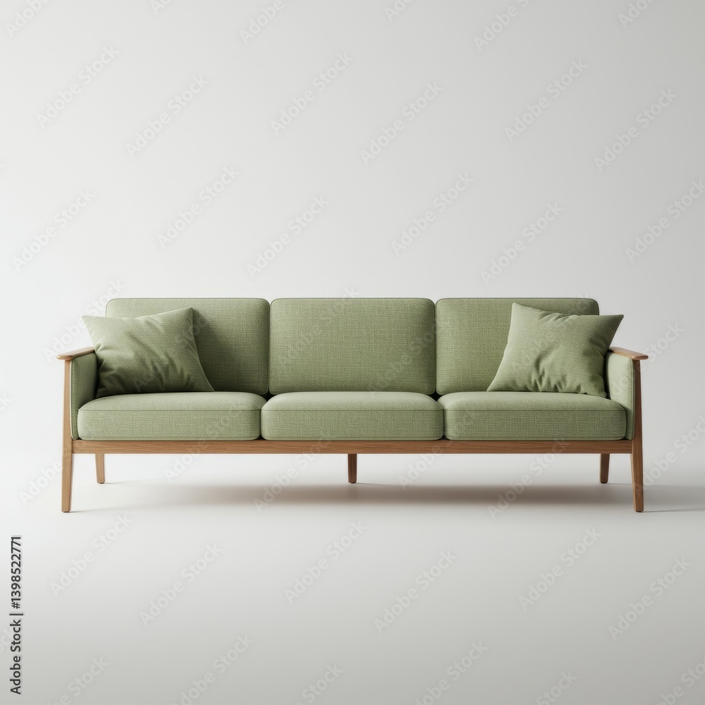 Fototapeta premium Modern living room with sofa, sofa, furniture, interior, couch, leather, room, home, comfortable, wall, design, relax, luxury