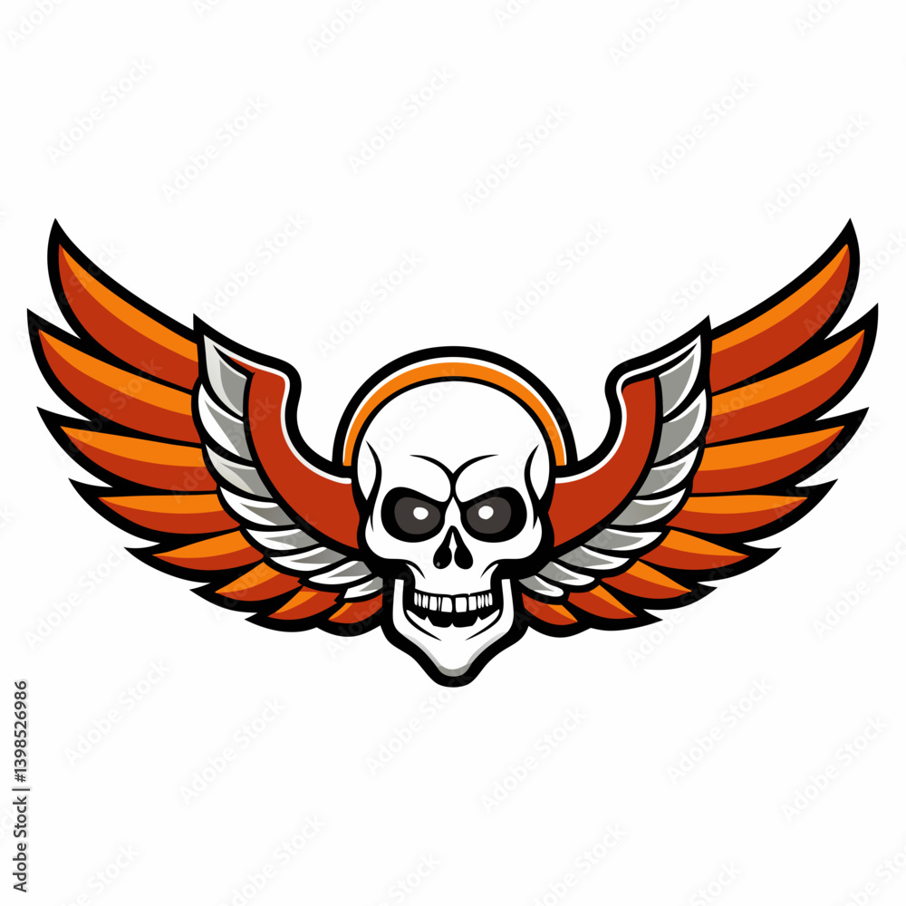Obraz premium skull and wings