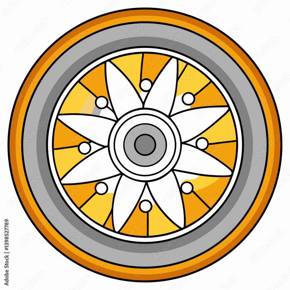 Fototapeta premium car wheel icon