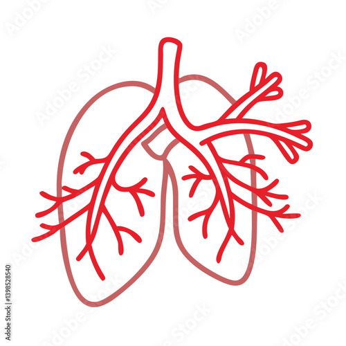  Pulmonary Arteries Medical Anatomy Icon