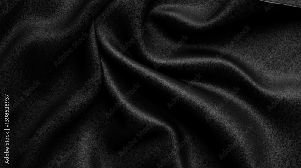 Luxurious black silk material draped in gentle folds, creating a rich and smooth texture ideal for fashion, design, or luxury backgrounds.
Luxurious black silk material draped in gentle folds, creating a rich and smooth texture ideal for fashion, design, or luxury backgrounds.