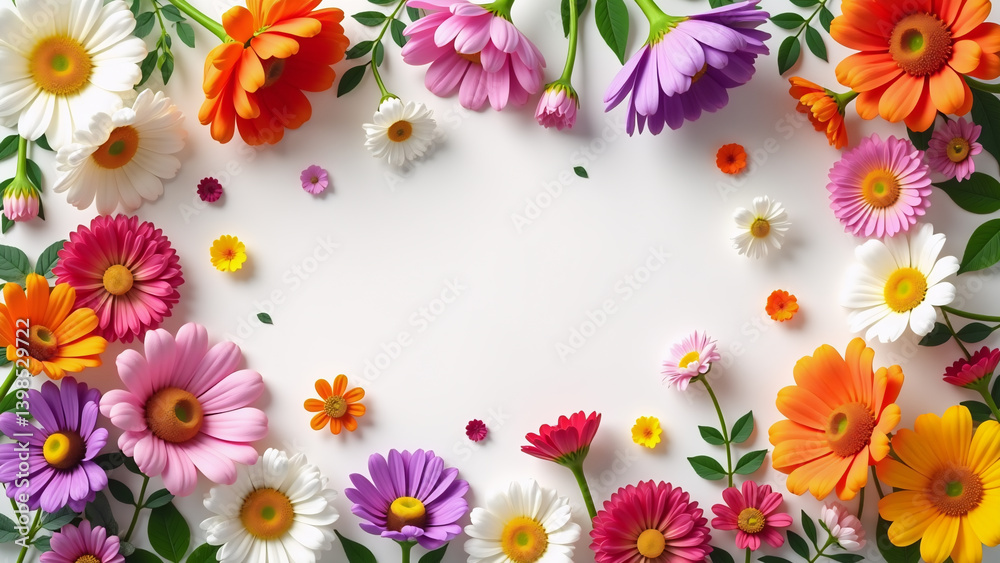 floral frame with flowers floral frame with flowers