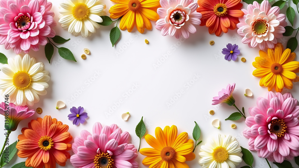 floral frame with flowers floral frame with flowers
