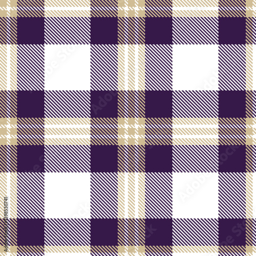Mellow putty Seamless Tartan with Pastel white accents Textile Design