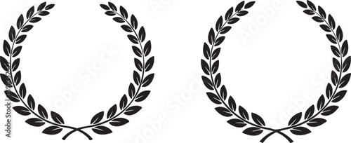 Laurel wreath icon on white background. Vector