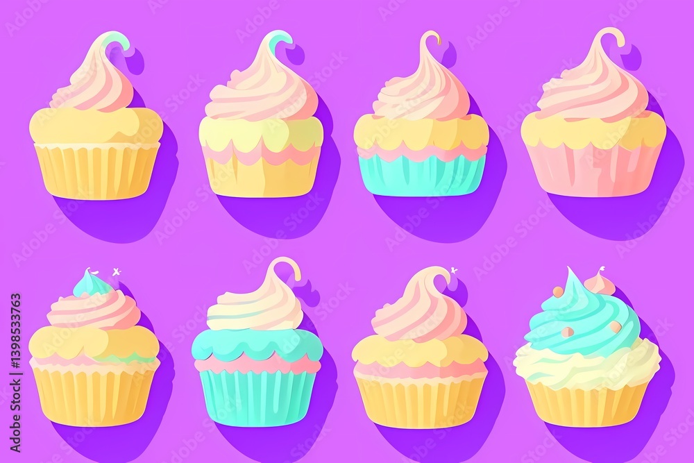 vector illustration of cupcakes vector illustration of cupcakes
