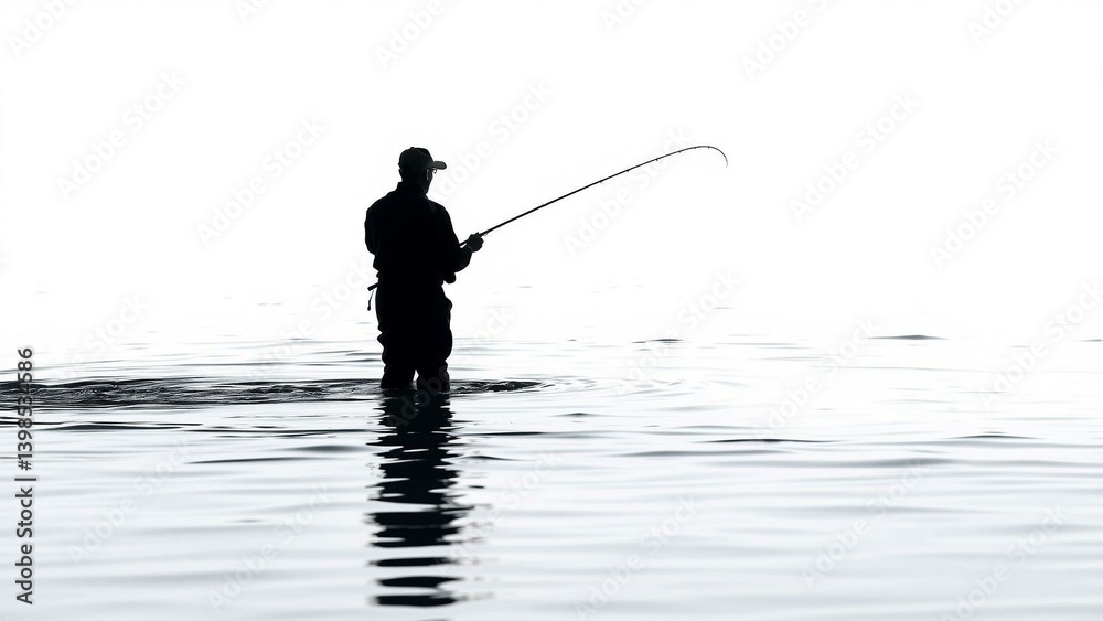 Serenity in Shadows A Fly Fishermans Solitude Captured Serenity in Shadows A Fly Fishermans Solitude Captured