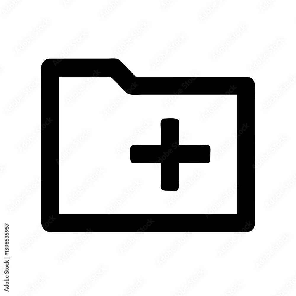 add folder glyph flat vector icon add folder glyph flat vector icon