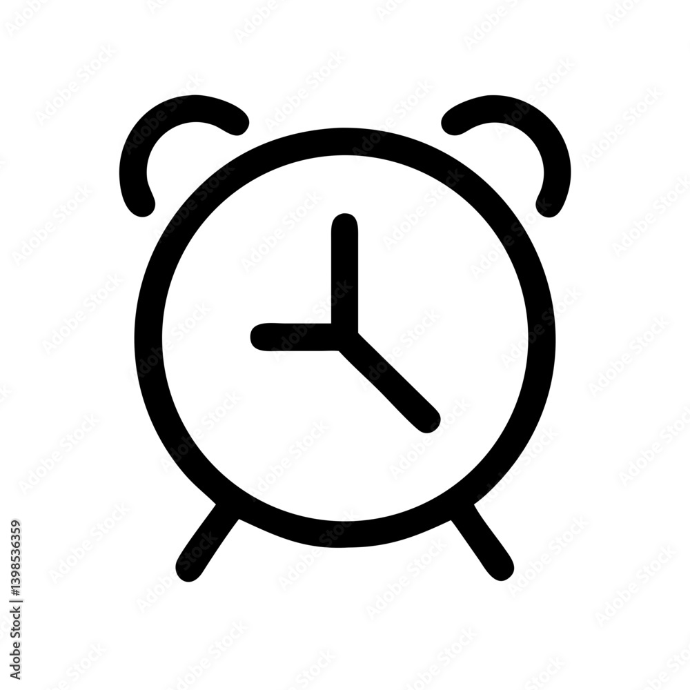 alarm clock  vector flat icon