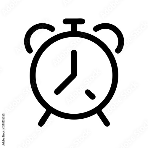 alarm clock  vector flat icon