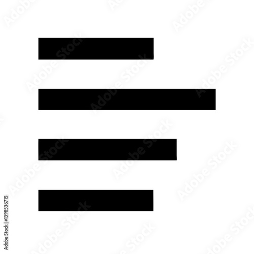 align left glyph  flat vector icon