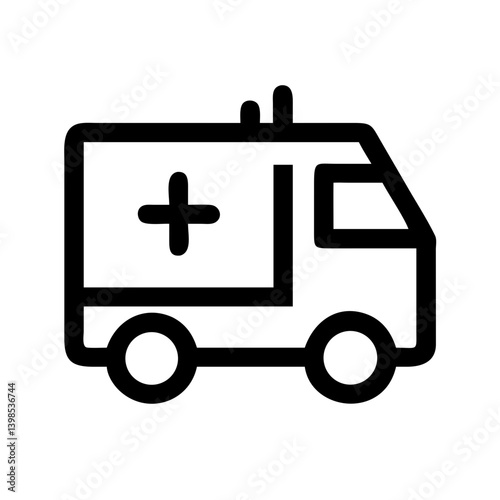 ambulance  vector flat icon