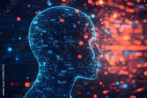 3D rendering of a human head from digital data