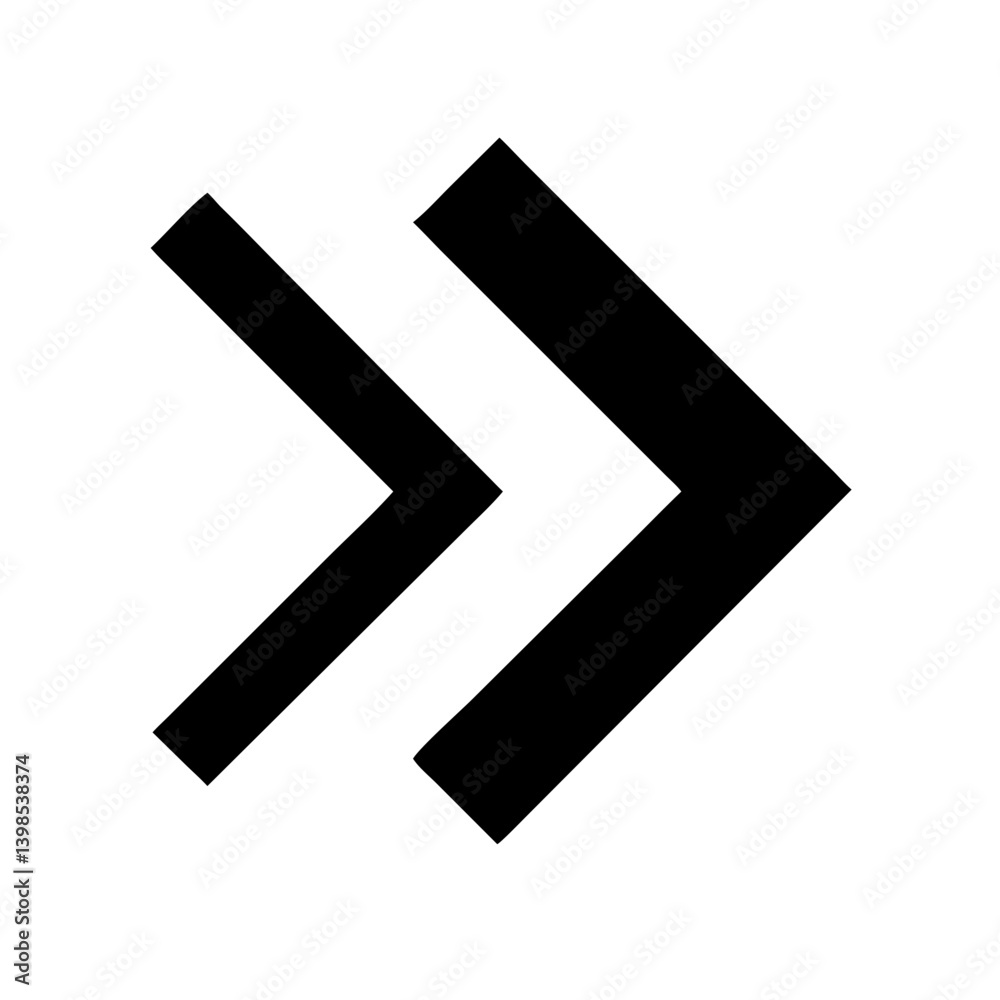 angle double small right glyph flat vector icon angle double small right glyph flat vector icon