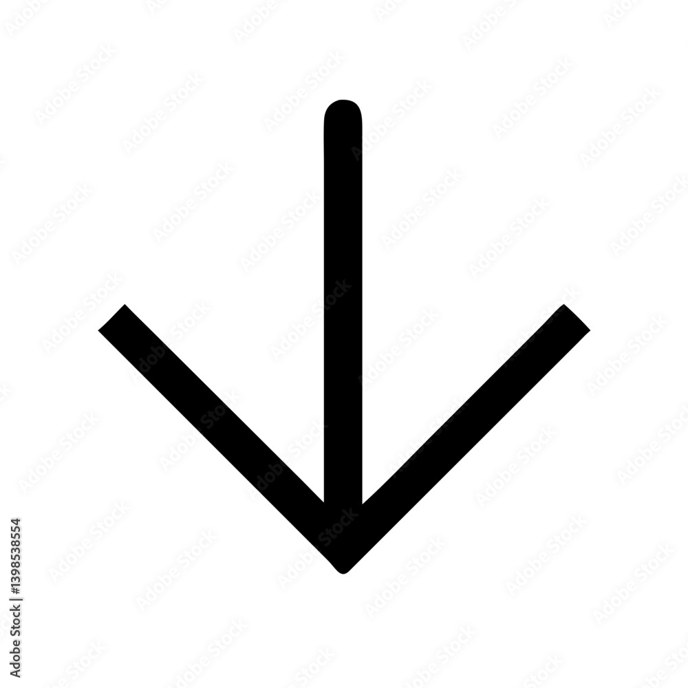 angle down glyph vector flat icon angle down glyph vector flat icon