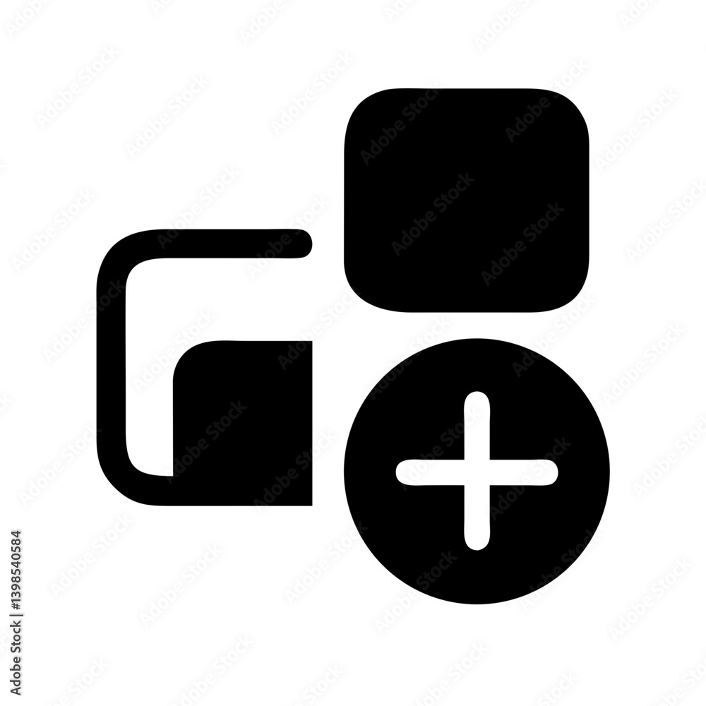 Fototapeta premium apps add vector flat icon