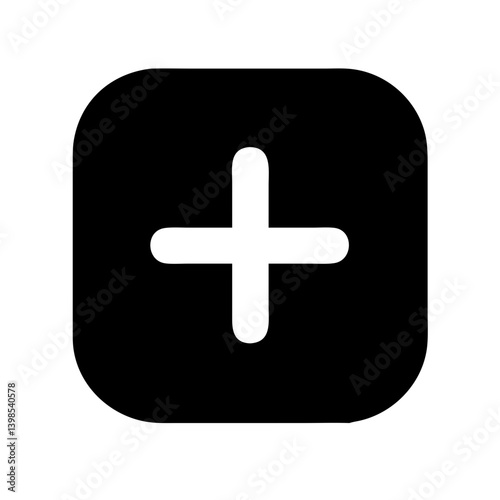 apps add glyph  vector flat icon