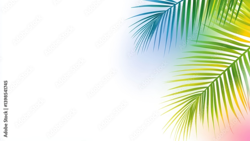 Vibrant palm leaves graphic design Vibrant palm leaves graphic design