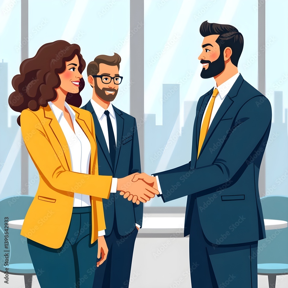 Fototapeta premium two businessmen shaking hands