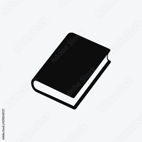 Simple Closed Book Vector Illustration On White Background