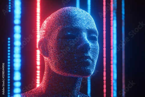 3D rendering of a human head from digital data
