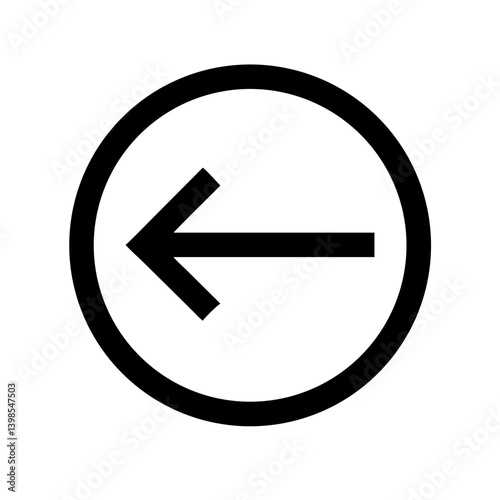 arrow alt circle left  vector flat icon