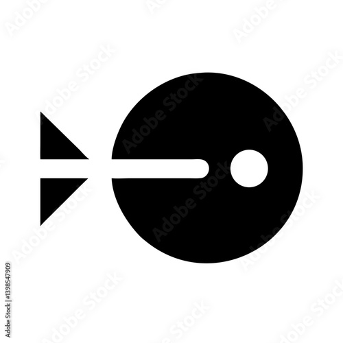 arrow alt circle right glyph  vector flat icon
