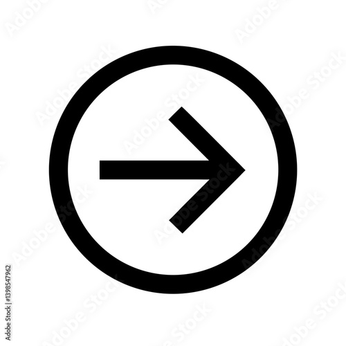 arrow alt circle right glyph  flat vector icon
