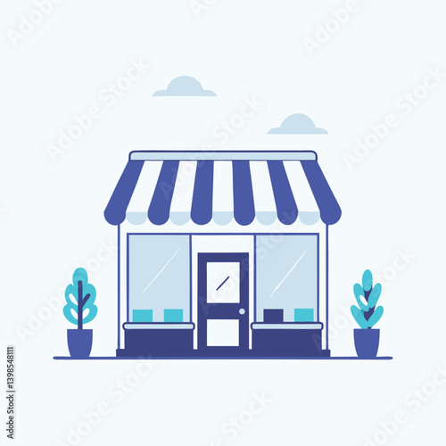 Contemporary Storefront Design Illustration