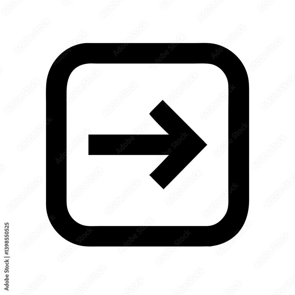 arrow square right glyph flat vector icon arrow square right glyph flat vector icon