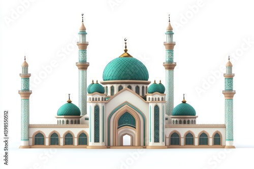 Wallpaper Mural 3D Eid Mubarak Poster Isolated and White Background Torontodigital.ca