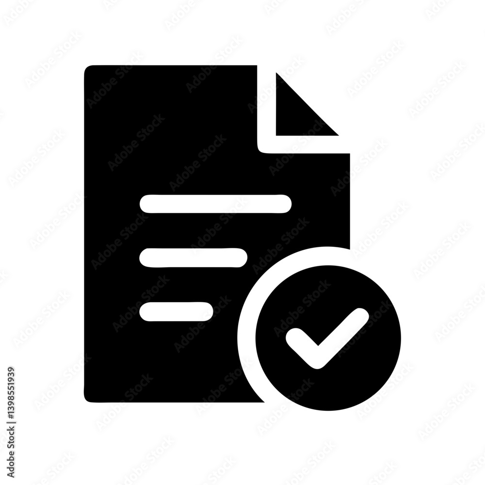 assept document  vector flat icon