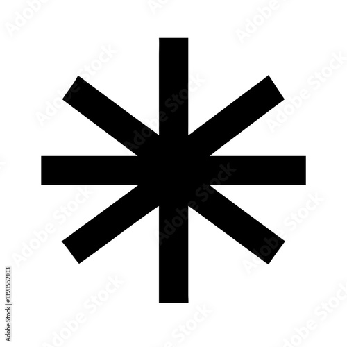 asterik glyph  flat vector icon