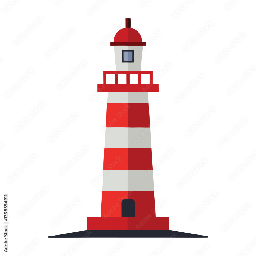  lighthouse vector illustration on white background