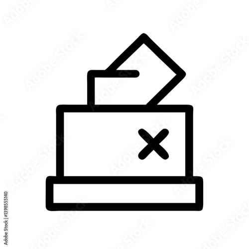 ballot  vector flat icon