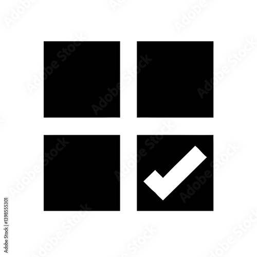 ballot glyph  vector flat icon