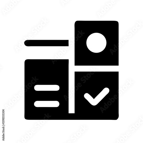 ballot glyph  vector flat icon