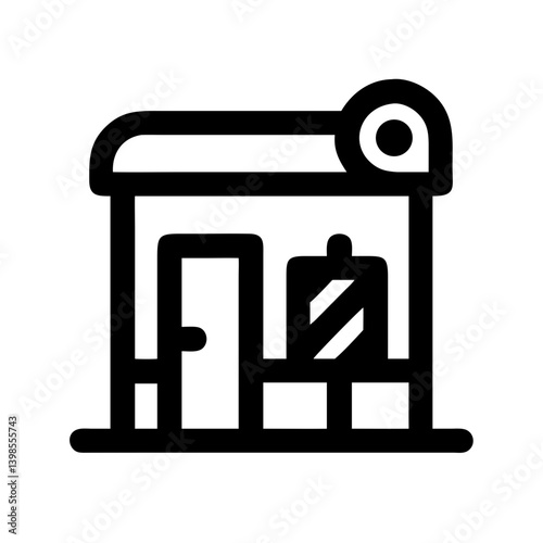 barber shop glyph  vector flat icon