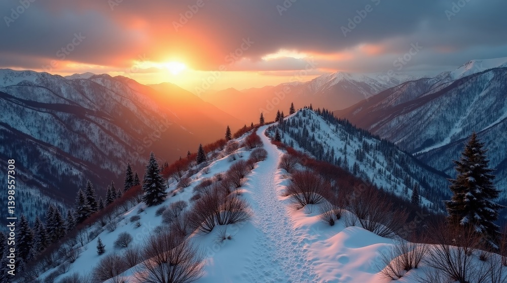 custom made wallpaper toronto digitalDetailed photo of Parnassos National Park in Greece at dawn with mild, rainy winter conditions, shot from above.