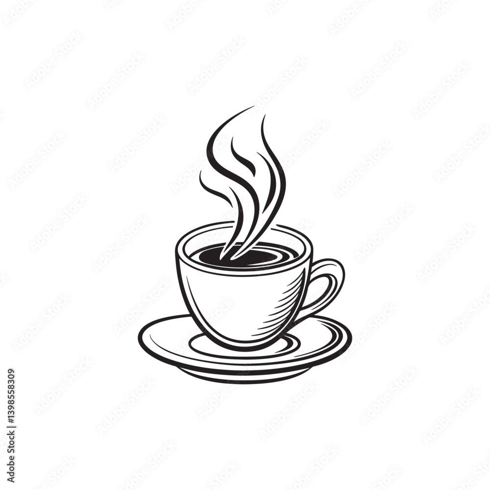 Obraz premium Coffee and tea business vector logo