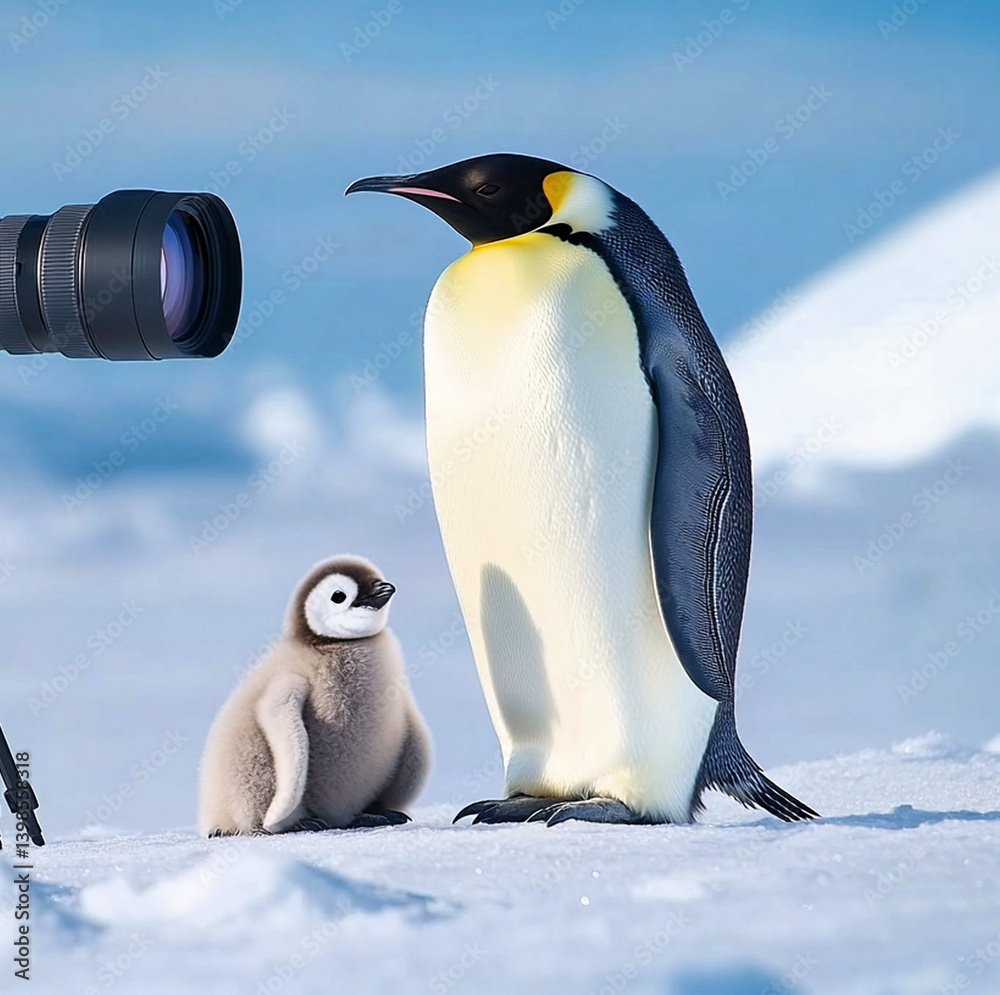 Fototapeta premium penguin posing for a camera