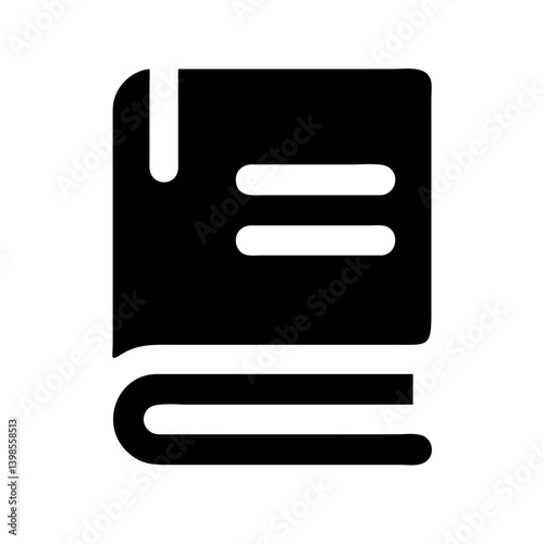 book alt glyph  vector flat icon