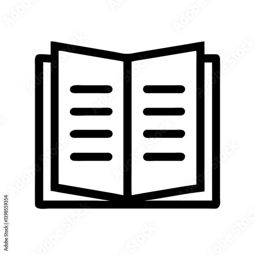book open cover  vector flat icon