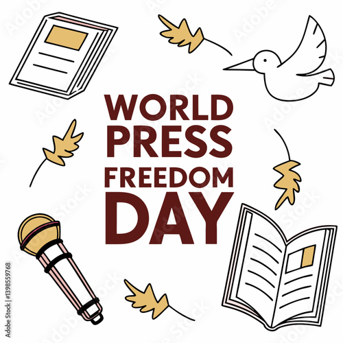 WORLD PRESS FREEDOM DAY vector illustration