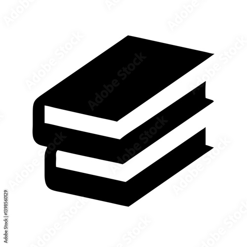 books glyph  vector flat icon