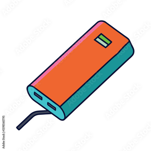  power bank with usb ports on white background 