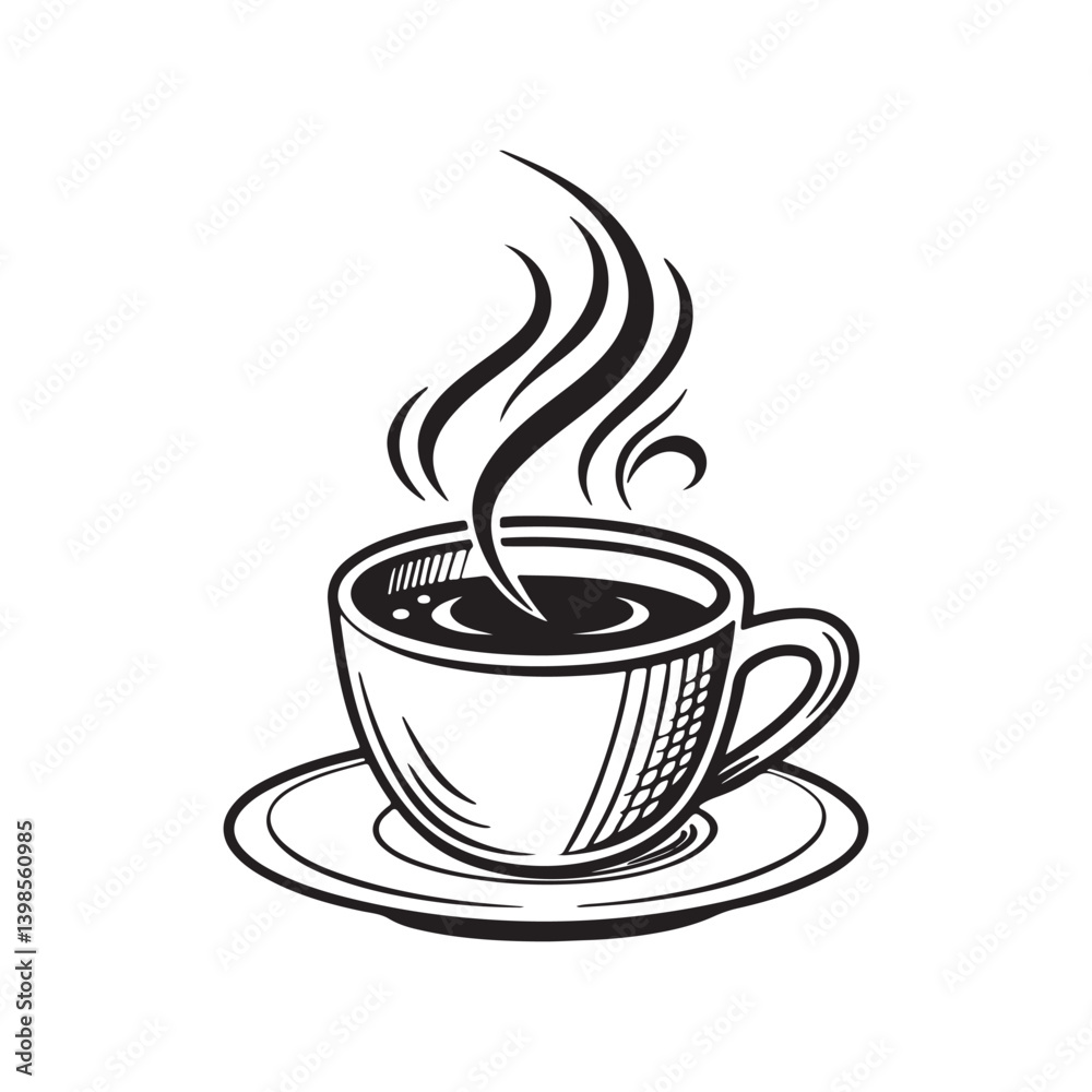 Coffee and tea business vector logo Coffee and tea business vector logo